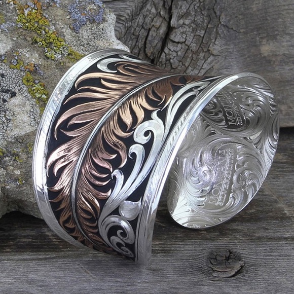 Montana Silversmiths Jewelry - Montana Silversmiths Feather Cuff Bracelet NWT